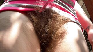 Shaggy bush closeup smokin' fetish clip