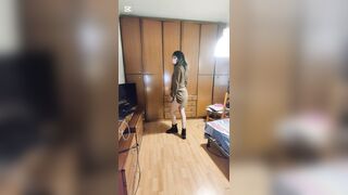 Trans latin babe masturbation