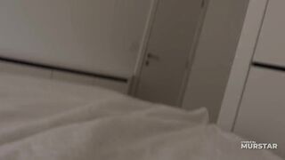 Oops... Step son inadvertently cum in step mommy after banged her in shared daybed at night in hotel room with Nika Legran