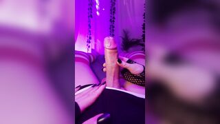 Biggest ejaculation making my large wang cum with a bullet vibe