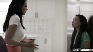 Kimmy Kimm's Stepmom CAUGHT Her Having Lesbo Sex With The Babysitter! 3SOME!
