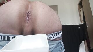 Miko Wilde whipped cream and fruit in butt.