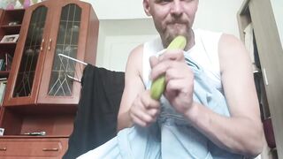 Miko Wilde whipped cream and fruit in butt.