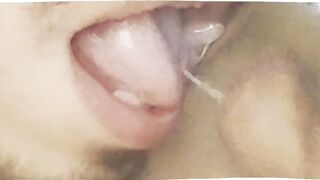 Self suck/ Eat Own Cum