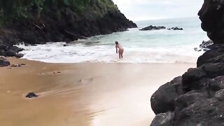 A mother i'd like to fuck teased a stranger and got a cock in her butt right on the beach.