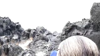 A mother i'd like to fuck teased a stranger and got a cock in her butt right on the beach.