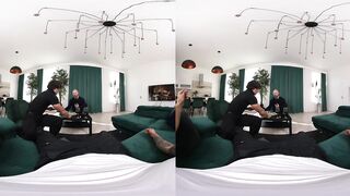 Any excuse to kiss, lick, suck and bang every other in a trio - bottom POV VR