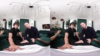 Any excuse to kiss, lick, suck and bang every other in a trio - bottom POV VR