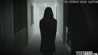 Lascivious bisex sweetheart blindfolds and screws her tiny blond girlfriends large penis hubby