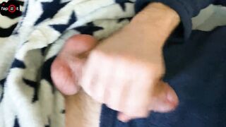 Hawt Chap Jerking off his Rigid Large Jock until Spurting a Massive Spunk flow during the time that Groaning and Wearing PJs - 4K