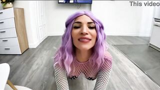 Pamela Mendoza sucking biggest wang from gammer male