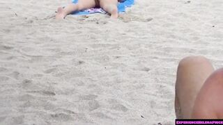 Exhibitionist Wife Allison Banks Teasing Naked Beach Voyeurs!