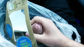 Risky Public Stroke and Cum In My Car