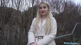 Public Agent Hawt Blond from California Sucks and Bangs a Giant European Penis