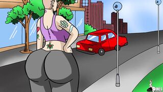 PAWG Stripper gets in some trouble in the back