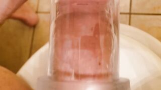 Edging with Fresh Weenie Pump with Masturbation Sleeve Toy, Fantastic Sucking!