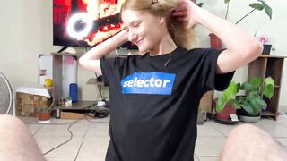 Cute gal, deepthroat, large wang, sloppy oral-sex, cum on titties, facial, cum in throat, amateur, real pair.