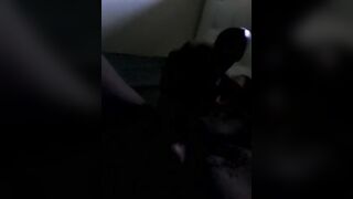 Ebony stud with large knob Wanking