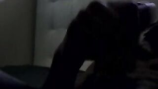 Ebony stud with large knob Wanking