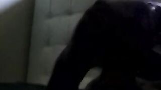 Ebony stud with large knob Wanking