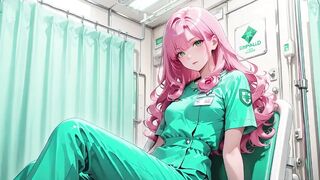 Pink Hair Nurse's Afternoon Whispers: From Slothful Gaze to Fingertips Trembling