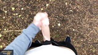 Walking around with my cockring and rockhard, uncut wang - Biggest spunk flow - Johann Wood