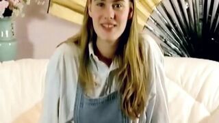 Brunette hair Undresses and Toys Her Shaggy Snatch with Sex toy