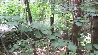 Blond Honey Fingers Herself Unfathomable in Forest
