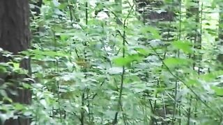 Blond Honey Fingers Herself Unfathomable in Forest