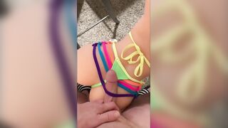 Hawt Teen Sex Doll Screwed Hard in Bikini and Pigtails