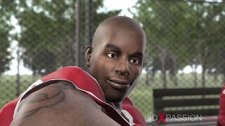 Basketball players screw hard a hawt cheerleader beauty on the street