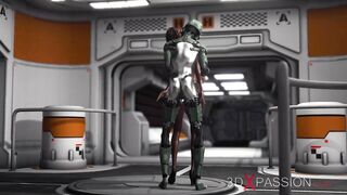 Sex on the exoplanet! Sci-fi android bangs hard a hawt ebony hotty in the base camp