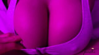The Most excellent M Cup Titties Smother His Wang! POV with Spunk flow