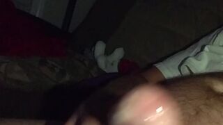Late night masturbating and jizz flow...