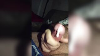 Late night masturbating and jizz flow...