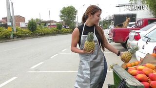 Latin chick Fruit Vendor Approached Outdoors, This babe Acquiesces to Leave With Him... What Happens Next Is Wild