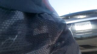 Free-balling in Walmart (with some penis out)