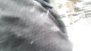Free-balling in Walmart (with some penis out)
