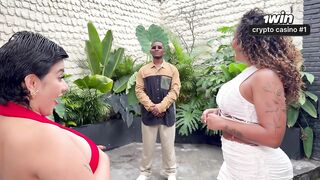 I bang my superlatively good ally's bodyguard's large ebony dick and drink all his load! Carla Morelli & Rioc69