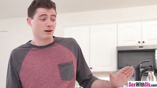 Stepsister Ali Jones drank large weenie and got screwed hard by large schlong stepbrother after hawt face sitting and twat licking