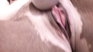 Rubbing my soaked lips