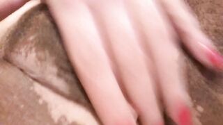 Rubbing my soaked lips