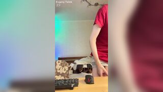 Slender 55kg Chap Playing With His 23cm Enormous Meat