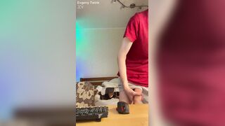 Slender 55kg Chap Playing With His 23cm Enormous Meat