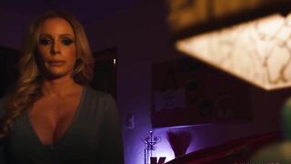Large tit stepmom Danielle Renae spanks tiny teen Bianca Fucks.The latin babe is groaning so that babe ends up snatch licking and scissoring with her stepdaughter