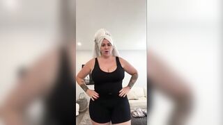 Cuban Femdom Femdom-goddess Workout: Perspired Melons Spill Out Sports Brassiere, Running in Heels, two Outfit Changes & Hawt Shower Tease