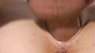 Amateur Golden-haired Drilled and Spunk flow in Throat by a Large Jock