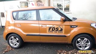 Fake Driving School - Hawt Redheads Filthy Secret: Outdoor Blowjobs and Large Breasts Worship