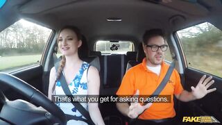 Fake Driving School - Hawt Redheads Filthy Secret: Outdoor Blowjobs and Large Breasts Worship