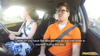 Fake Driving School - Hawt Redheads Filthy Secret: Outdoor Blowjobs and Large Breasts Worship